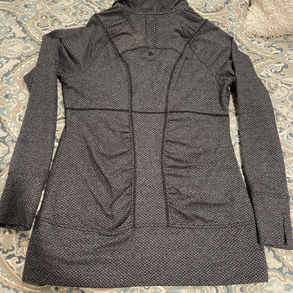 Athleta Long Zip Up Dark Grey Jacket - Picture 6 of 6